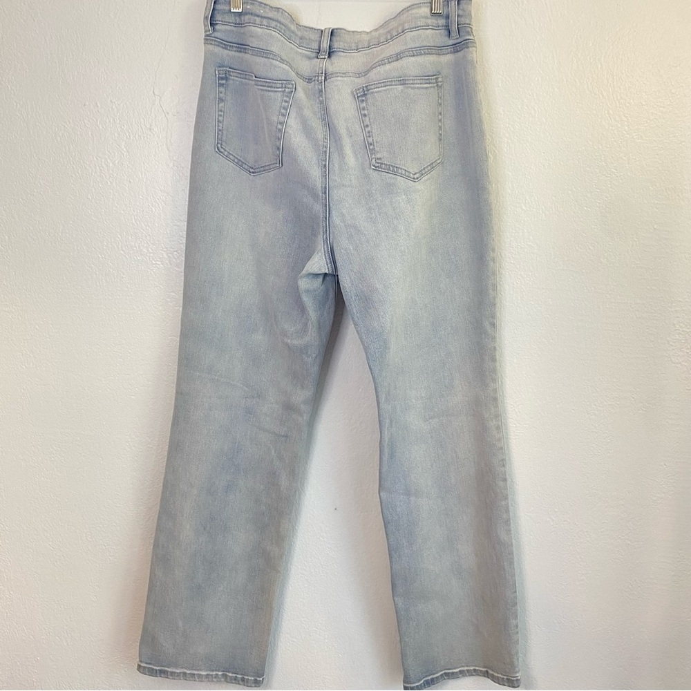 J. McLaughlin Light Blue Denim high waisted straight leg Pants size 14 - Picture 6 of 7